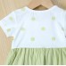 【6M-3Y】Baby Girl Cute Letter Embroidered Fake Two Piece Dress