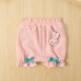 【6M-3Y】Baby Girl Cute Bunny And Bow Design Ruffle Shorts