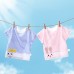 【6M-3Y】Baby Cute Bunny And Dinosaur Embroidered Short Sleeve Striped T-shirt