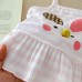 【6M-3Y】Baby Girl Cute Cartoon Print Pink Striped Camisole Tank Top