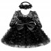 【0M-3Y】2-piece Baby Girl Cute Butterfly Embroidery Mesh Dress With Flower Hairband