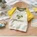 【6M-3Y】Baby Cute Cartoon And Letter Print Short Sleeve T-shirt