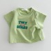 【3M-3Y】Unisex Baby Casual Cotton Letter Print Short-sleeved T-shirt