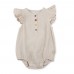 【3M-24M】Baby Girl Casual Cotton And Linen Breathable Ruffles Romper