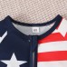 【3M-24M】Unisex Baby Independence Day Printe Short Sleeve Romper