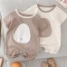 【3M-24M】Unisex Baby Cute Cotton Cartoon Print Short Sleeves Romper