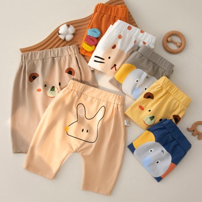 【6M-3Y】Unisex Baby Cotton Cartoon Print Multicolor PP Pants