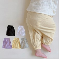 【3M-3Y】Unisex Baby Cotton Solid Color Thin Breathable Pants