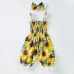 【3M-24M】Baby Girl Cute Floral Leopard Print Suspender Jumpsuit