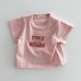 【3M-3Y】Unisex Baby Casual Cotton Letter Print Short-sleeved T-shirt