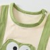 【3M-24M】Unisex Baby Cute Fake Two-piece Frog Splicing Short Sleeves Romper