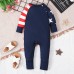 【3M-24M】Unisex Baby Independence Day Printed Long Sleeve Jumpsuit
