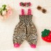 【3M-24M】Baby Girl Cute Floral Leopard Print Suspender Jumpsuit