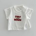 【3M-3Y】Unisex Baby Casual Cotton Letter Print Short-sleeved T-shirt