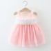 【9M-3Y】Baby Girl Sweet Ruffled Mesh Suspender Princess Dress