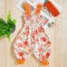 【3M-24M】Baby Girl Cute Floral Leopard Print Suspender Jumpsuit