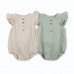 【3M-24M】Baby Girl Casual Cotton And Linen Breathable Ruffles Romper