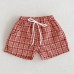 【3M-3Y】Unisex Baby Casual Plaid Breathable Shorts