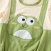 【3M-24M】Unisex Baby Cute Fake Two-piece Frog Splicing Short Sleeves Romper