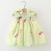 【9M-3Y】Baby Girl Sweet Chiffon Flower Print Bowknot Sleeveless Princess Dress