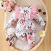 【0M-18M】Baby Girl Fawn Floral Print Long Sleeve Romper