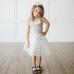 【3M-3Y】2-piece Baby Girl Polka Dot Mesh Sling Dress With Hair Accessories