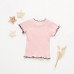 【6M-3Y】Baby Girl Cotton Multicolor Cartoon Embroidery Round Neck Short Sleeve T-shirt