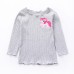 【6M-3Y】Baby Girl Cotton Multicolor Unicorn Embroidered Round Neck Long Sleeve T-shirt