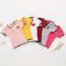 【6M-3Y】Baby Girl Cotton Multicolor Cartoon Embroidery Round Neck Short Sleeve T-shirt