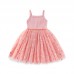 【3M-3Y】2-piece Baby Girl Polka Dot Mesh Sling Dress With Hair Accessories