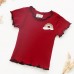 【6M-3Y】Baby Girl Cotton Multicolor Cartoon Embroidery Round Neck Short Sleeve T-shirt