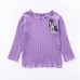 【6M-3Y】Baby Girl Cotton Multicolor Unicorn Embroidered Round Neck Long Sleeve T-shirt