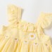 【3M-24M】2-piece Baby Girl Cotton Lace Embroidered Daisy Print Dress With Hat